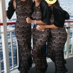 Betsy & Adam Cap Sleeve Gown